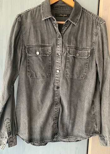 mavi jeans gömlek - Görsel 2