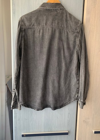 mavi jeans gömlek - Görsel 8