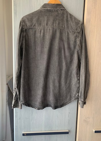 mavi jeans gömlek - Görsel 7