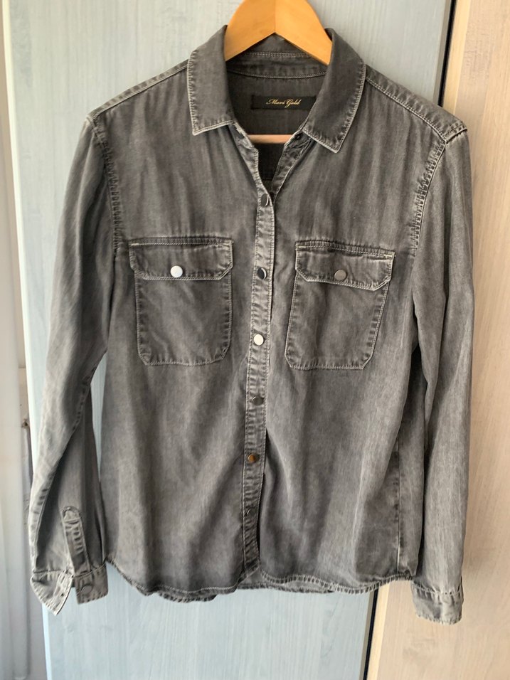 mavi jeans gömlek - Görsel 3