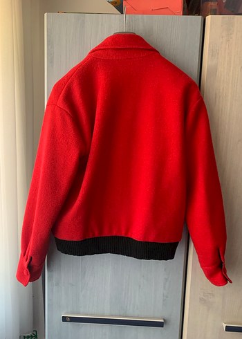 Kırmızı Düğmeli Mini Kadın Ceket - Görsel 8