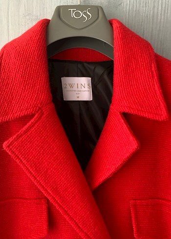 Kırmızı Düğmeli Mini Kadın Ceket - Görsel 4