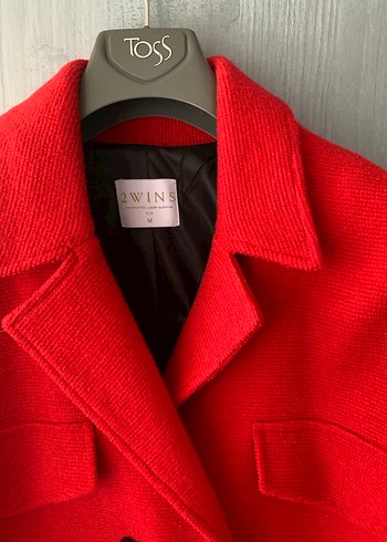 Kırmızı Düğmeli Mini Kadın Ceket - Görsel 5