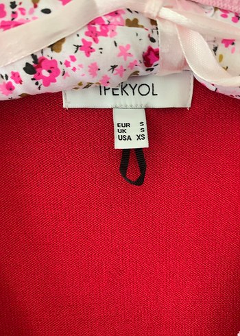 Kırmızı V Yaka Kadın Triko Kazak - Görsel 2