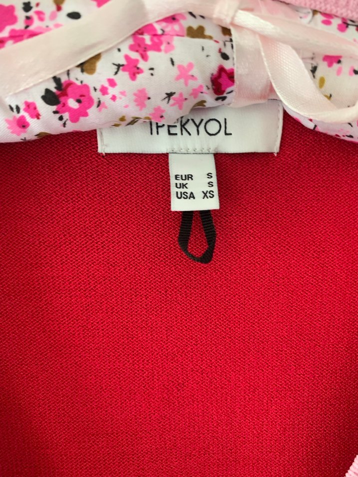 Kırmızı V Yaka Kadın Triko Kazak - Görsel 2