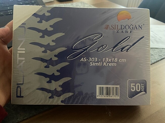 Simli Krem Zarf (99 adet)