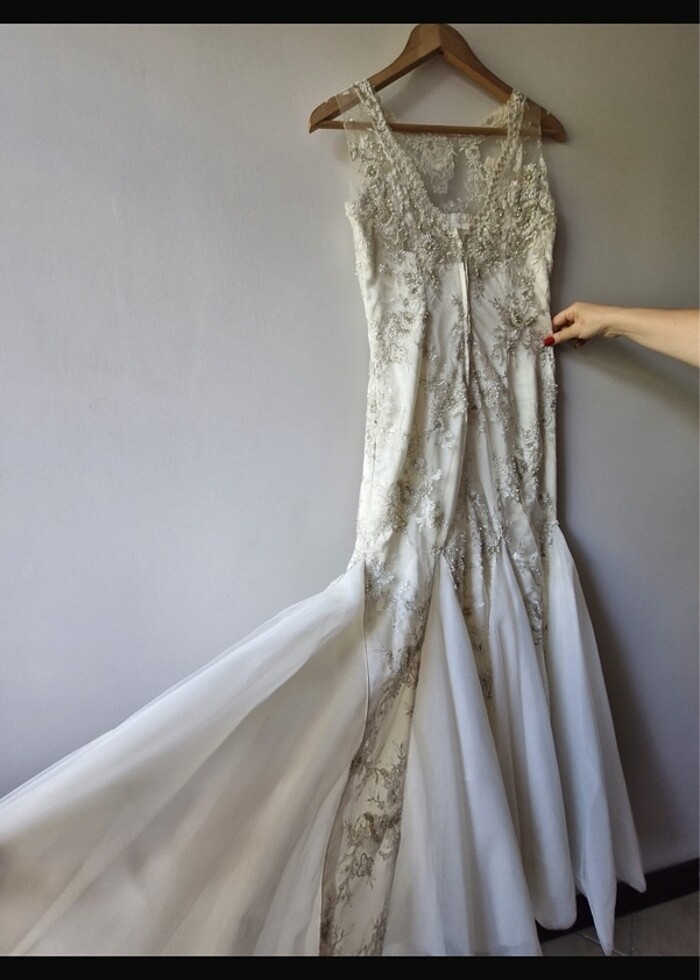 Özel dikim Fransız danteli  gelinlik - Görsel 3