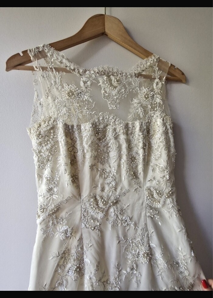 Özel dikim Fransız danteli  gelinlik - Görsel 4