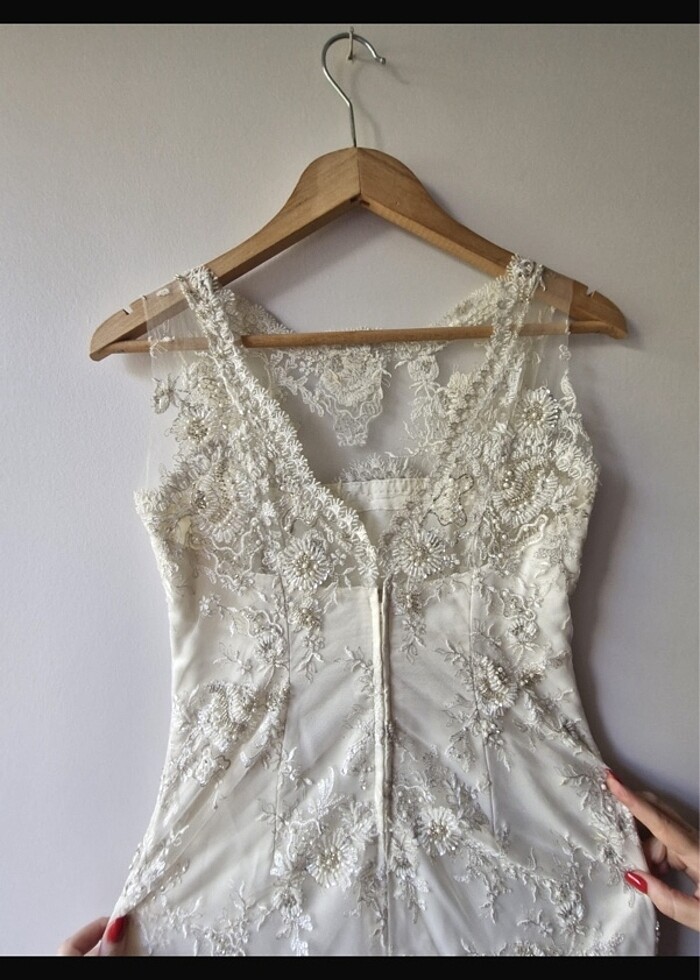 Özel dikim Fransız danteli  gelinlik - Görsel 5