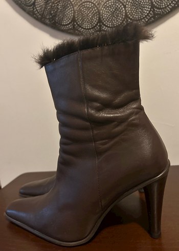 Hotiç Kahverengi Hotiç 39, Deri Stiletto Topuklu bot,çizme