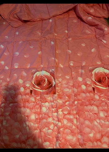 Yeni Çift kişilik gül desenli yorgan - Görsel 3