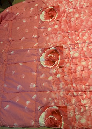 Yeni Çift kişilik gül desenli yorgan - Görsel 4