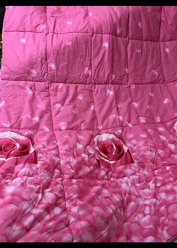Yeni Çift kişilik gül desenli yorgan - Görsel 5