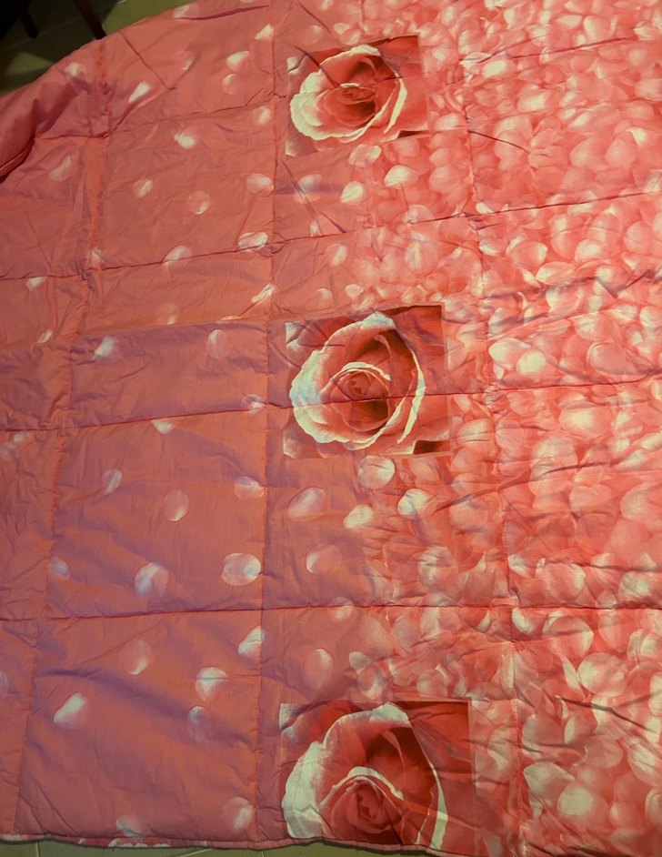 Yeni Çift kişilik gül desenli yorgan - Görsel 4