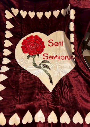 Diğer Çift kişilik ipek,bordo Nakışlı 