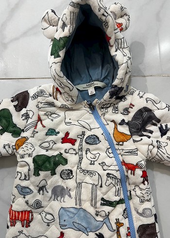 Renkli Baskılı Kürklü Bebek Tulumu - Görsel 2