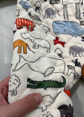 Renkli Baskılı Kürklü Bebek Tulumu - Görsel 8