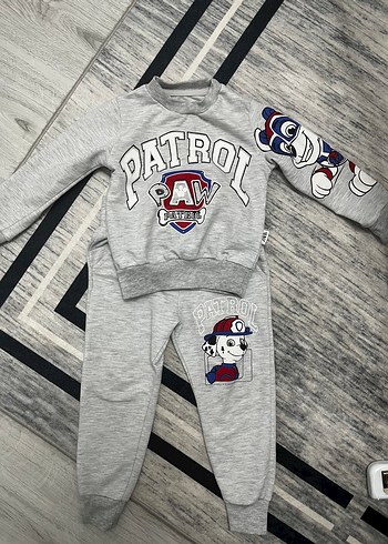 Gri Baskılı Erkek Çocuk Eşofman Takımı - Görsel 2