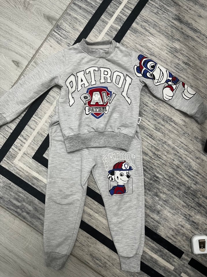 Gri Baskılı Erkek Çocuk Eşofman Takımı - Görsel 2