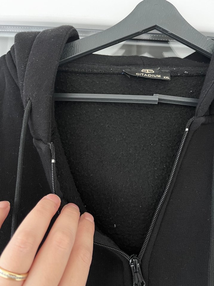 Siyah Fermuarlı Sweatshirt - Görsel 3