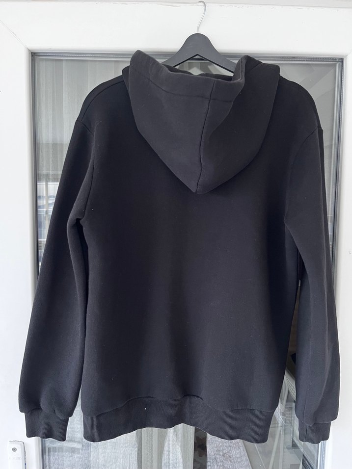 Siyah Fermuarlı Sweatshirt - Görsel 4