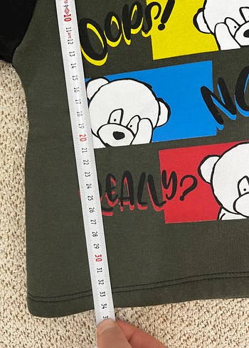 Uzun Kollu, Baskılı, Örme Bebek Erkek Sweatshirt - Görsel 7