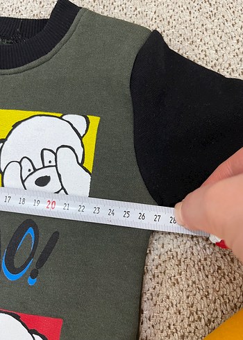 Uzun Kollu, Baskılı, Örme Bebek Erkek Sweatshirt - Görsel 6