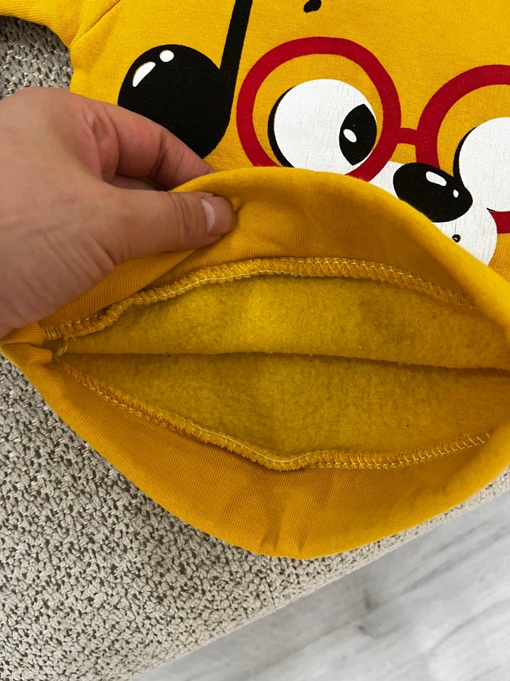 Uzun Kollu, Baskılı, Örme Bebek Erkek Sweatshirt - Görsel 3