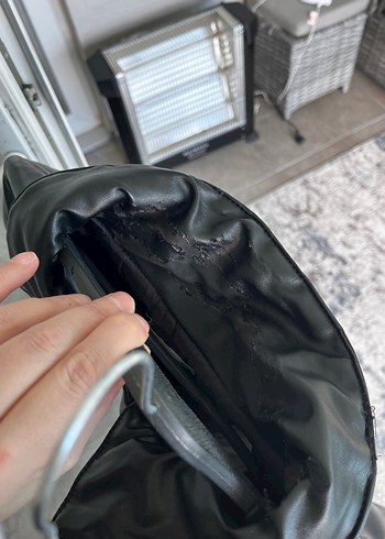 Düğmeli Siyah Deri Kadın mont - Görsel 7