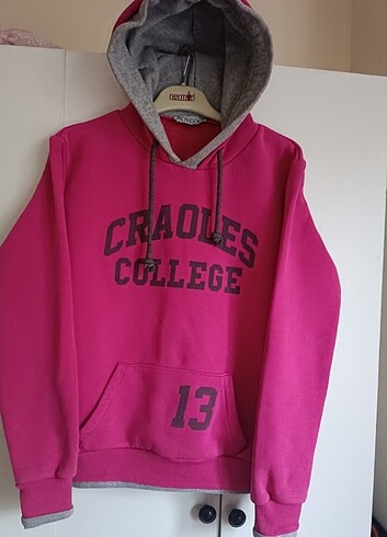 3İplik şardonlu Kapşonlu Sweatshirt