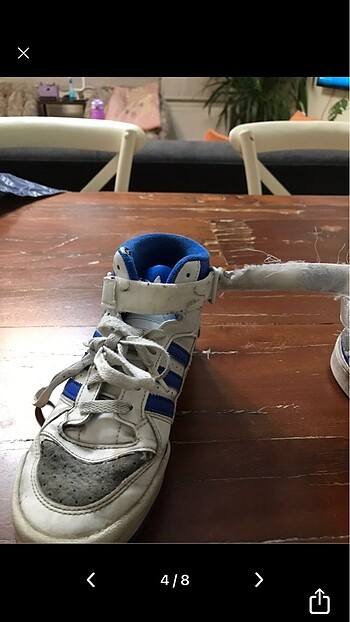 36 Beden mavi Renk Adidas spor ayakkabı basketbol