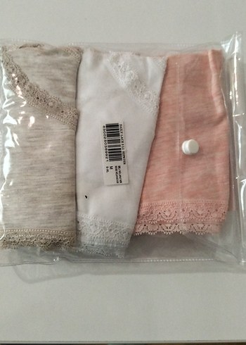 m Beden pembe Renk Pastel Renkli Kadın Mini Külot 3'lü Paket
