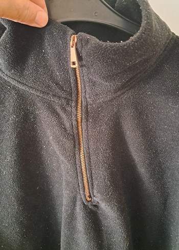 xl Beden siyah Renk Fermuarlı Siyah Kadın Sweatshirt