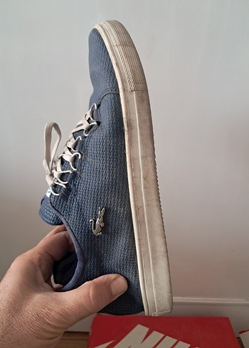 Gri Lacoste Erkek Spor Ayakkabı - Görsel 3