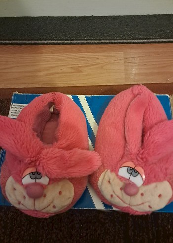 Kız Çocuk Pembe Peluş Ev Terliği - Görsel 3