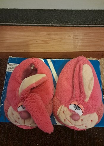 Kız Çocuk Pembe Peluş Ev Terliği - Görsel 2