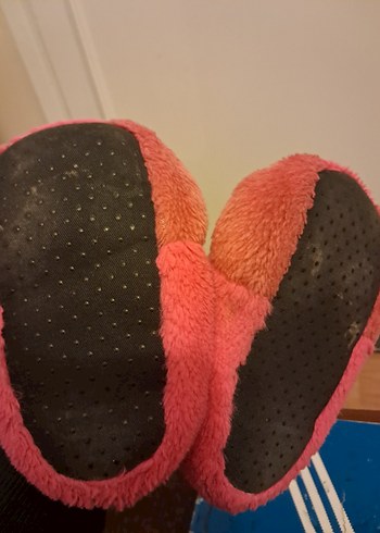 Kız Çocuk Pembe Peluş Ev Terliği - Görsel 6