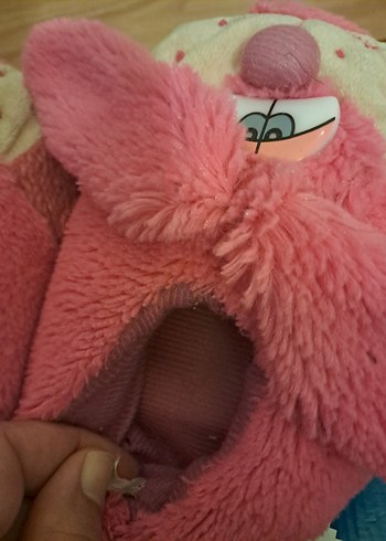 Kız Çocuk Pembe Peluş Ev Terliği - Görsel 4