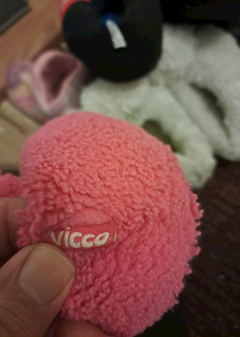 Kız Çocuk Pembe Peluş Ev Terliği - Görsel 7