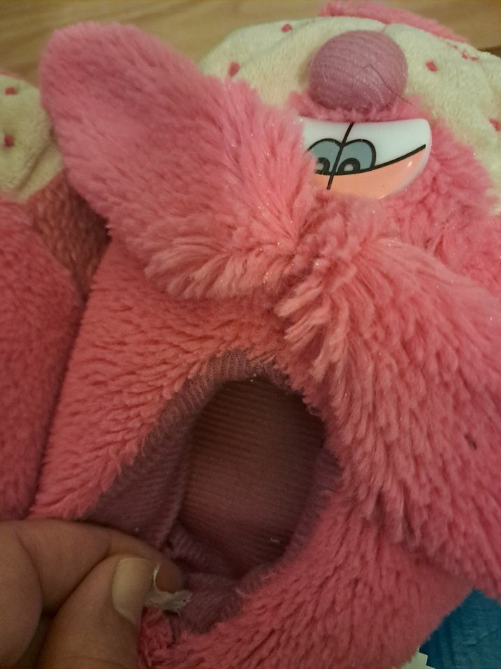 Kız Çocuk Pembe Peluş Ev Terliği - Görsel 4