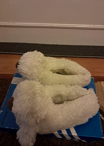 Beyaz Kürklü Kız Çocuk Ev Terliği - Görsel 3