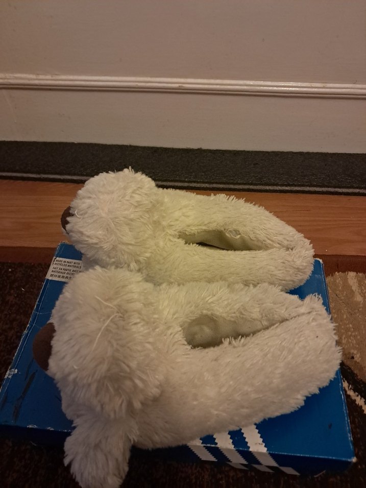 Beyaz Kürklü Kız Çocuk Ev Terliği - Görsel 3