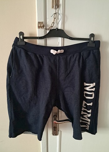 Erkek Mavi Denim Midi Spor Şort