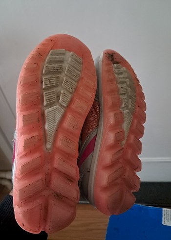 Kız Çocuk Gri Çok Renkli Bağcıklı Spor Ayakkabı - Görsel 6