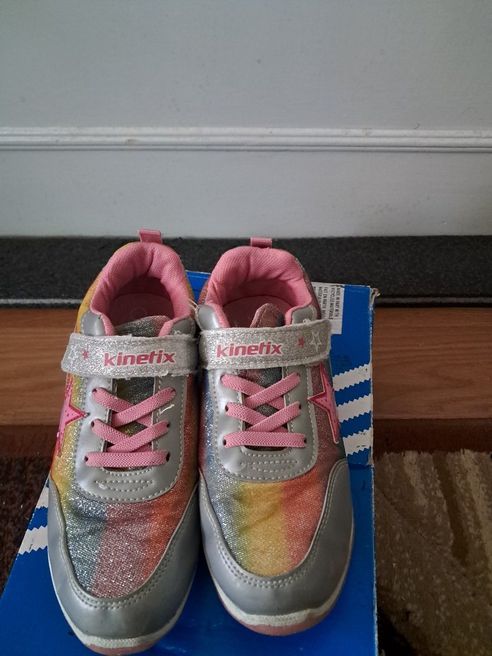 Kız Çocuk Gri Çok Renkli Bağcıklı Spor Ayakkabı - Görsel 2