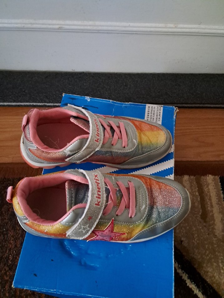 Kız Çocuk Gri Çok Renkli Bağcıklı Spor Ayakkabı - Görsel 3