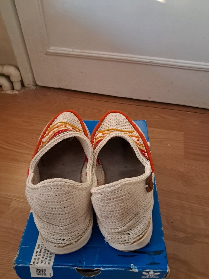 Nakışlı Çok Renkli Örgü Dolgu Topuklu Espadril - Görsel 5