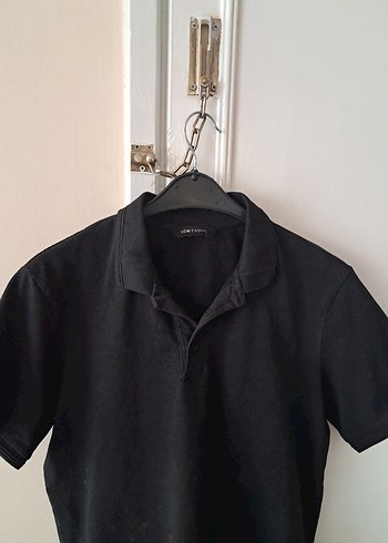 LC Waikiki Siyah Keten Erkek Polo Tişört