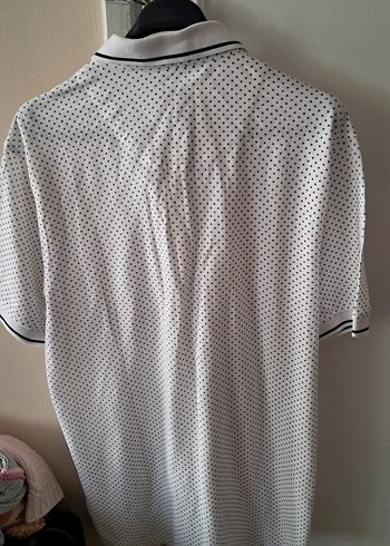 Gri Noktalı Beyaz Erkek Polo Tişört - Görsel 4