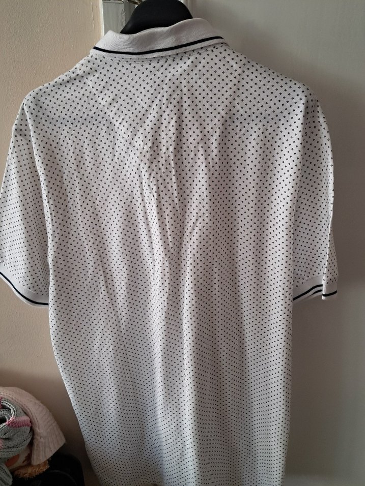 Gri Noktalı Beyaz Erkek Polo Tişört - Görsel 4